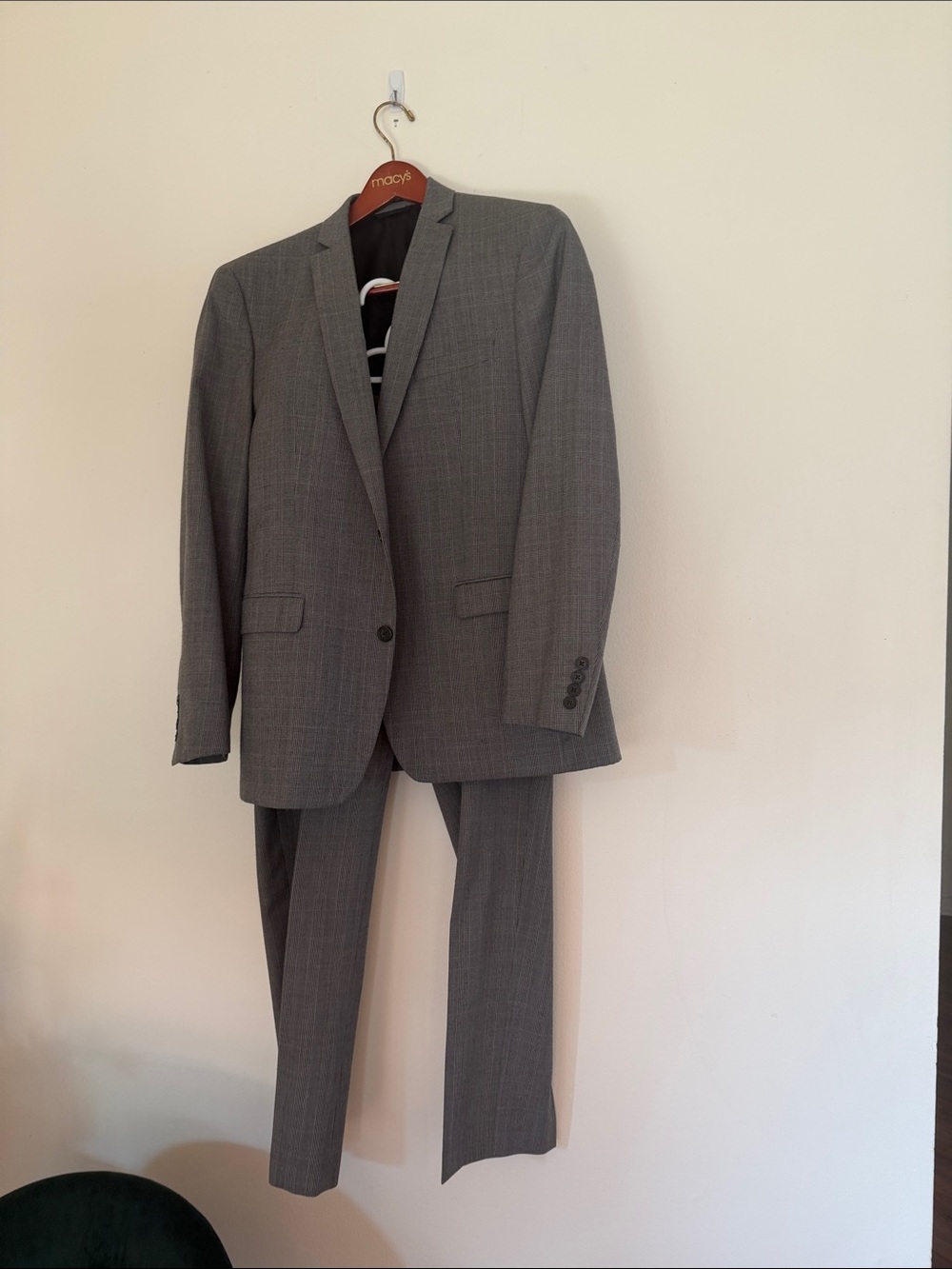 Bar III Charcoal Gray Two-Piece Suit Blazer & Pants